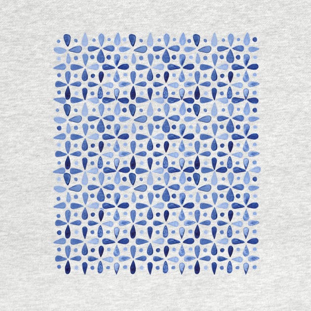 Imperfect Geometry Indigo Grid by NicSquirrell